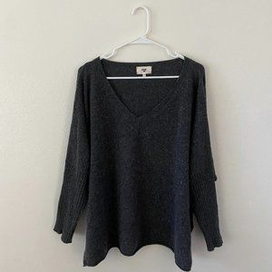 Grey KSHMR TRIBU 100% Cashmere Allure V-Neck Sweater size L/XL